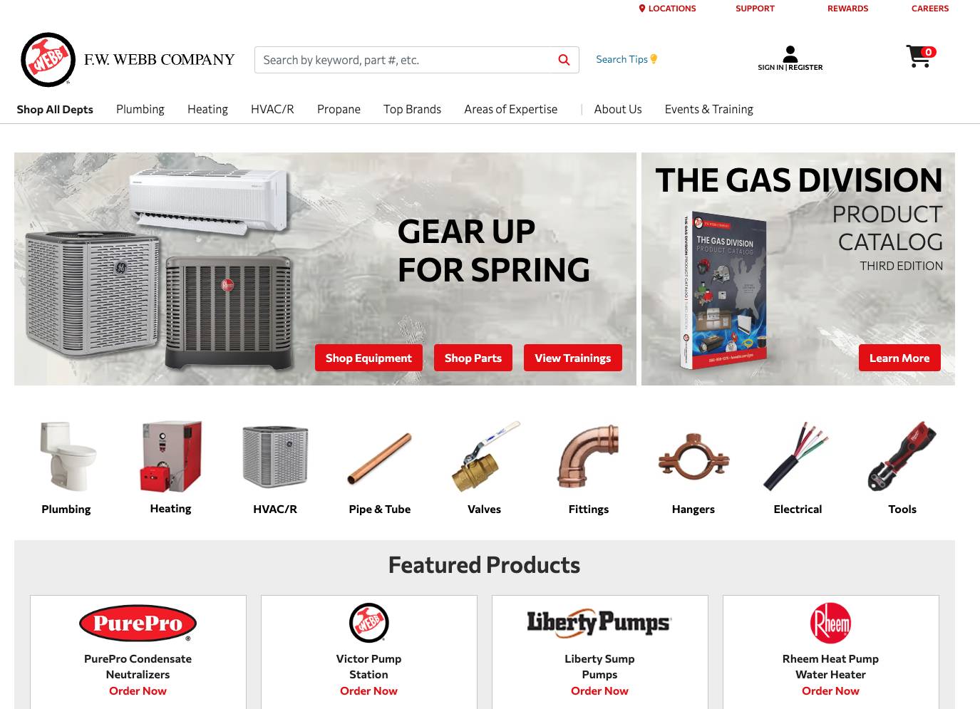 B2B e-commerce F.W. Webb