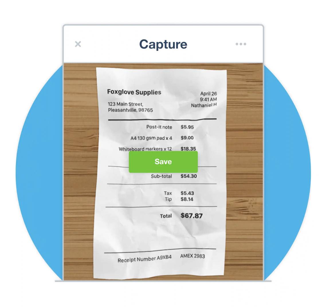 expense management software Xero receipt scanning