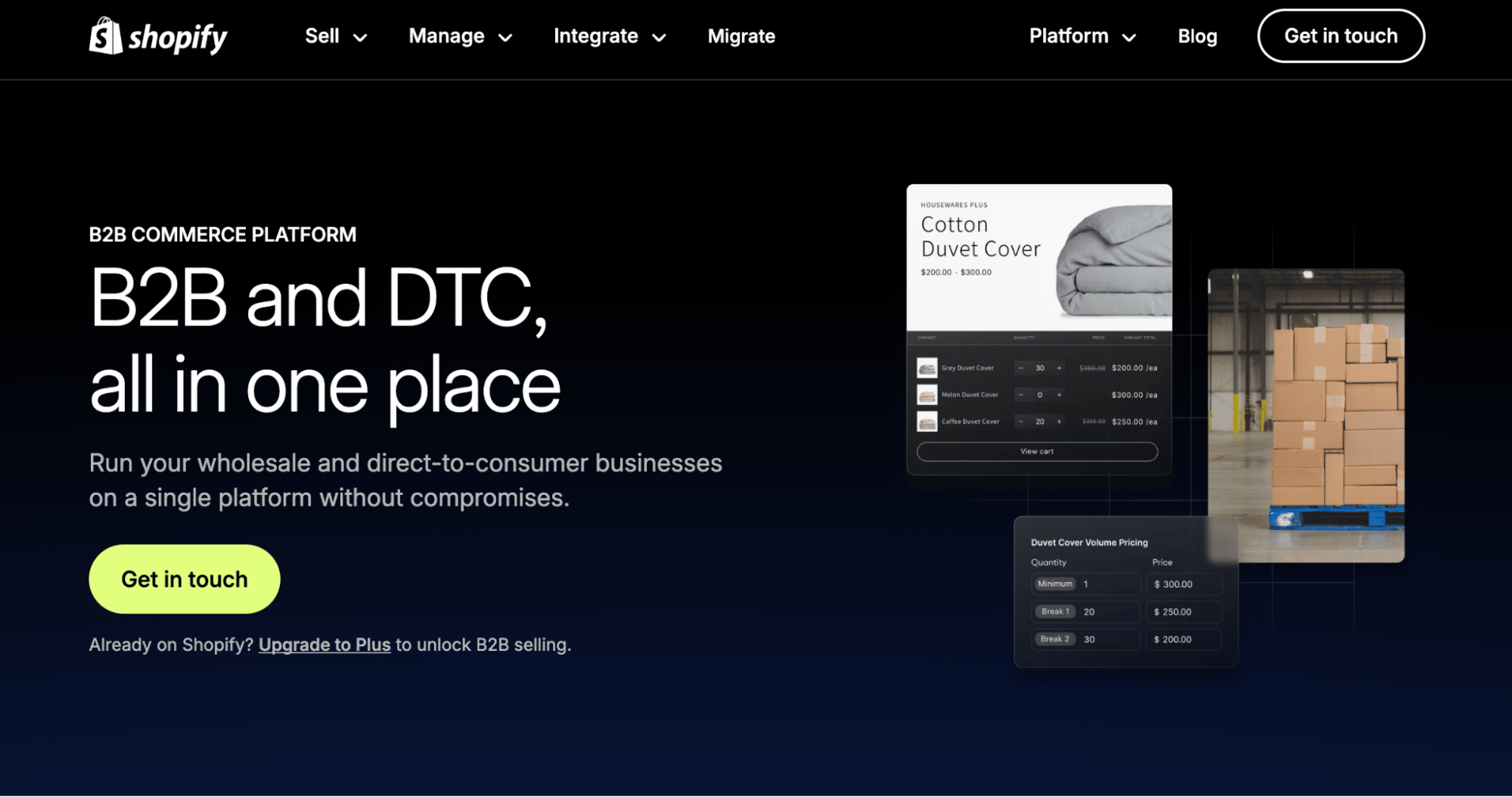 B2B e-commerce Shopify