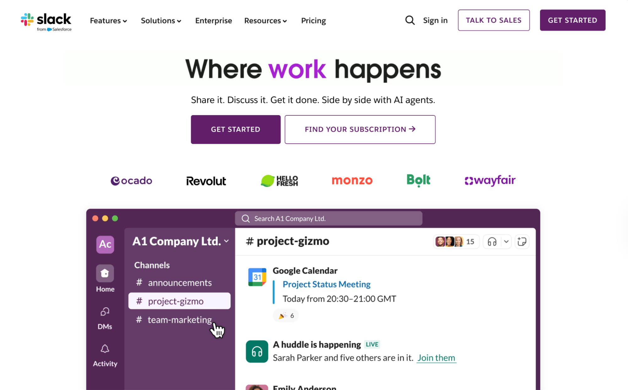 B2B e-commerce Slack