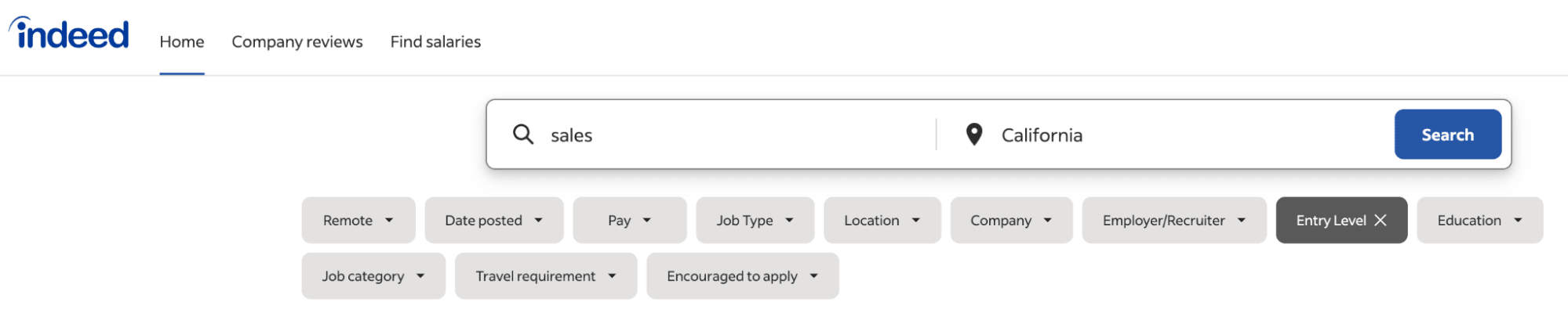 Sales experience Indeed jobs